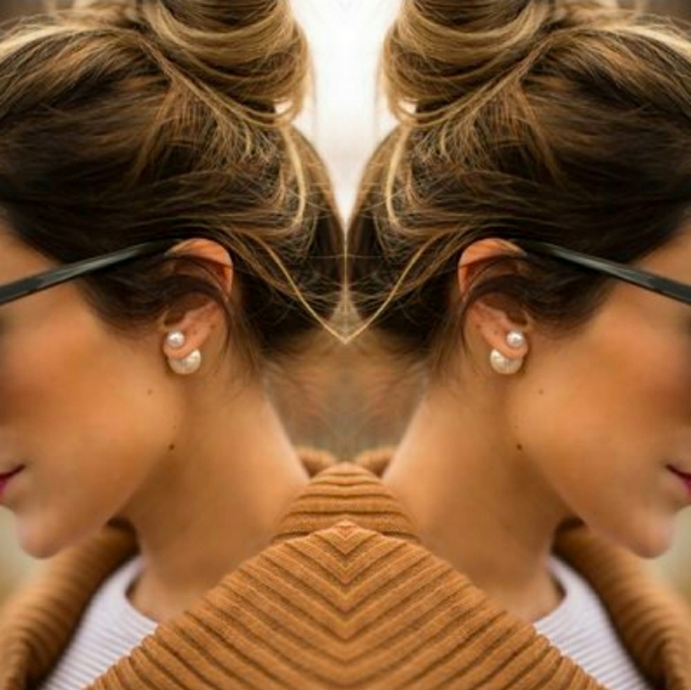 Double Sided Pearl Earrings